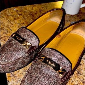 Chocolate/Gold plate Women’s Coach Loafers